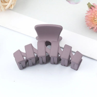 simple style solid color arylic stoving varnish hair claws 1 piece