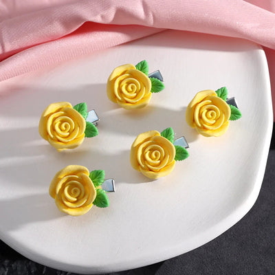 Women's Cute Sweet Heart Shape Plastic Resin Hair Clip