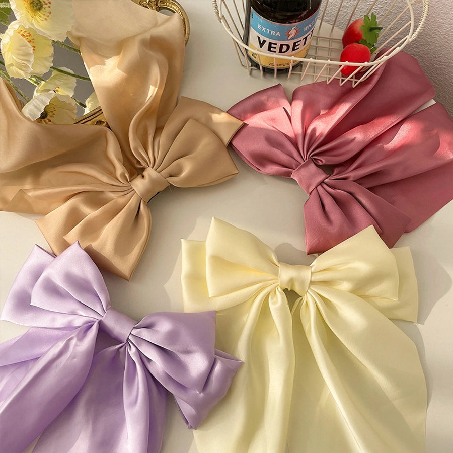 fashion bow knot cloth pleated hair clip 1 piece
