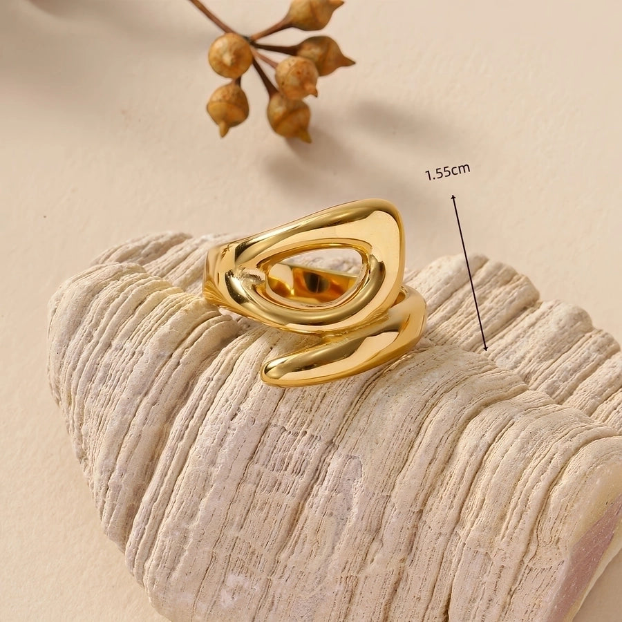 Jewelry IG Style Simple Style Geometric 304 Stainless Steel 18K Gold Plated Rings