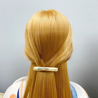 Women's Casual Solid Color Rectangle Alloy Hair Clip