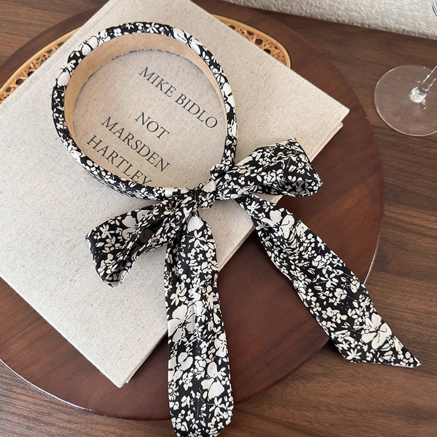 Women's Casual Elegant Artistic Polka Dots Bow Knot Cloth Hair Band