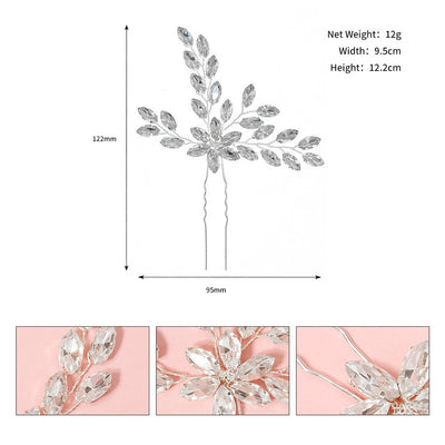 Antique U-shaped Hairpin Hair Accessories Simple Rhinestone Pin Hairpin Photography Portrait High-end Hair Hairpin