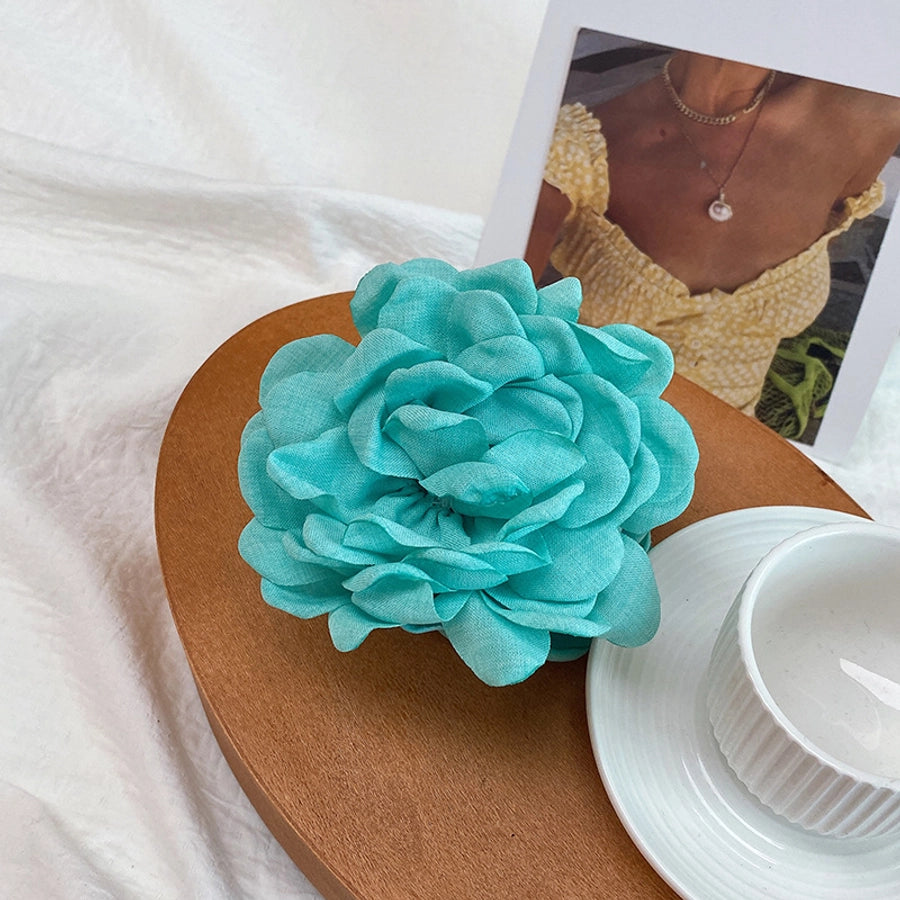 Women's Sweet Simple Style Flower Plastic Cloth Hair Claws