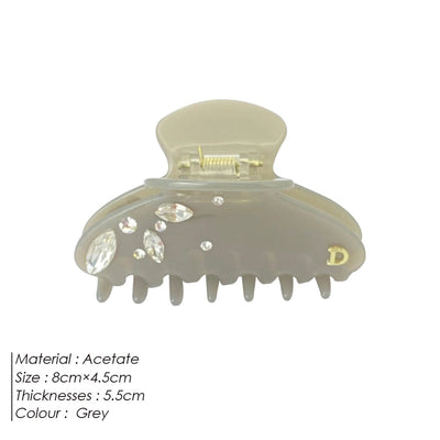 Women's Elegant Modern Style Geometric Acetic acid sheets Inlay Rhinestones Hair Clip Hair Claws