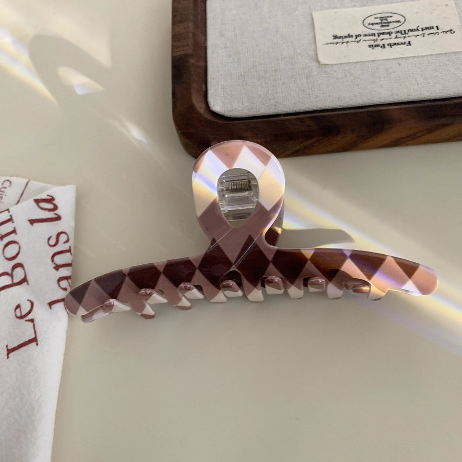 Women's Simple Style Classic Style Argyle Plastic Hair Claws