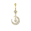 1 Piece Belly Rings Simple Style Shiny Round Heart Shape Bow Knot 316L Stainless Steel  Inlay Zircon