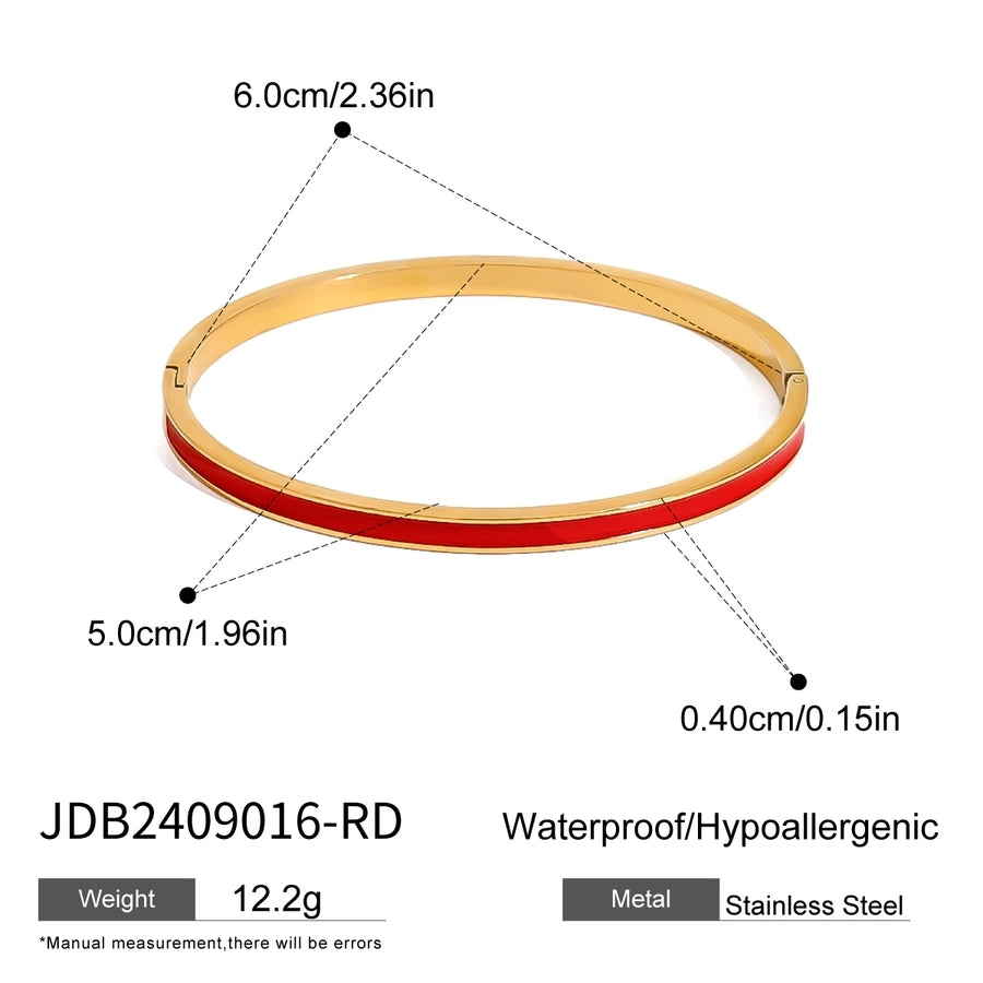 Simple Style Round 304 Stainless Steel Bangle In Bulk