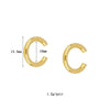 1 Pair IG Style Star Brass Zircon Ear Cuffs Ear Studs