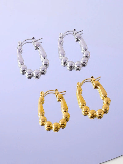 1 Pair Streetwear Geometric 304 Stainless Steel 18K Gold Plated Earrings