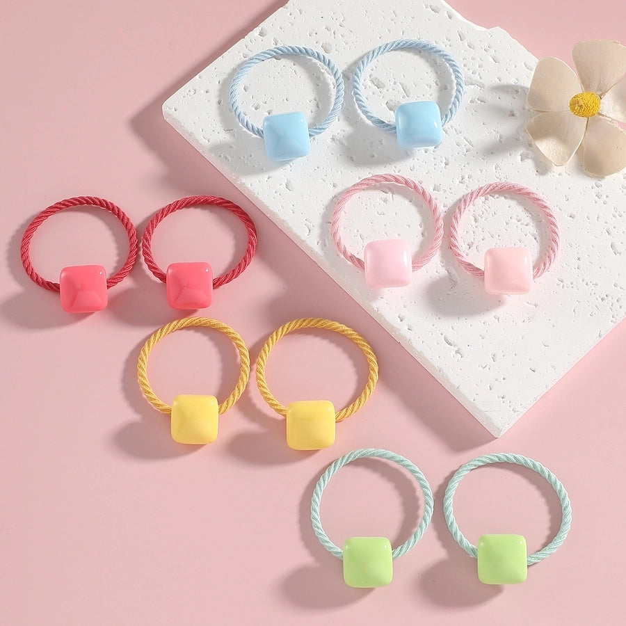 Kid'S Simple Style Classic Style Solid Color Resin Hair Tie