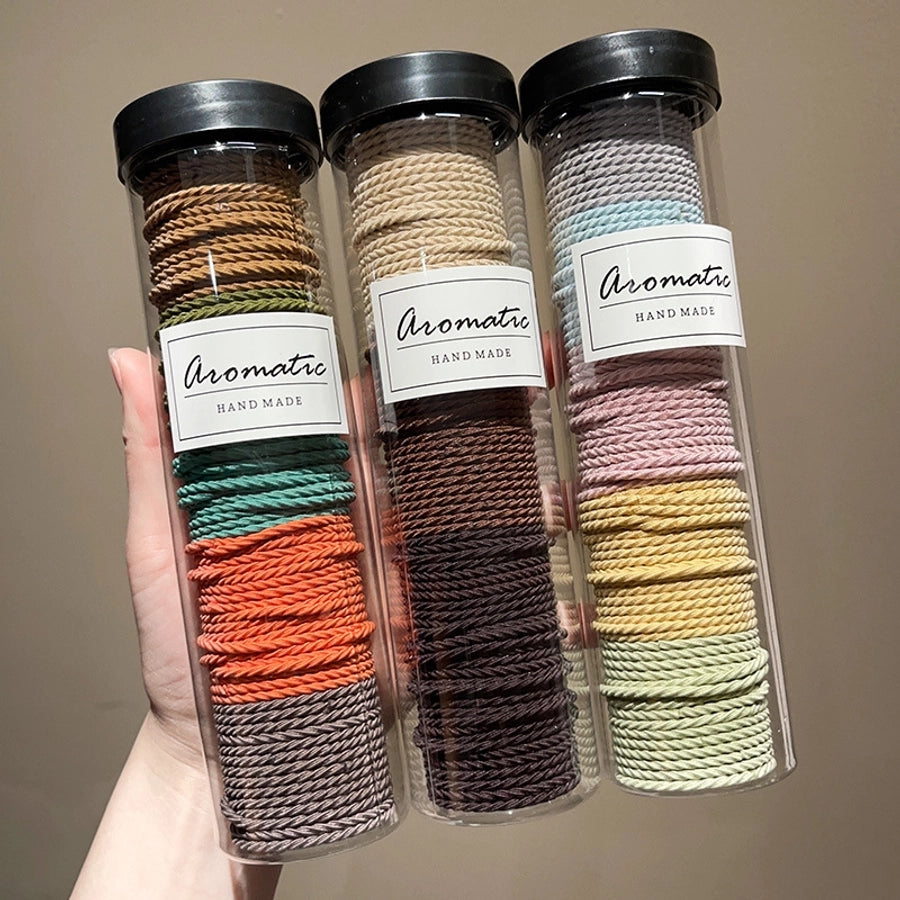 Canned rubber band women's tie head high elastic durable hair rope tie head  new rubber band high ponytail hair rope hair ring