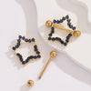 Ear Cartilage Rings & Studs Y2K Modern Style Pentagram 304 Stainless Steel Inlay Zircon Ear Cartilage Rings & Studs