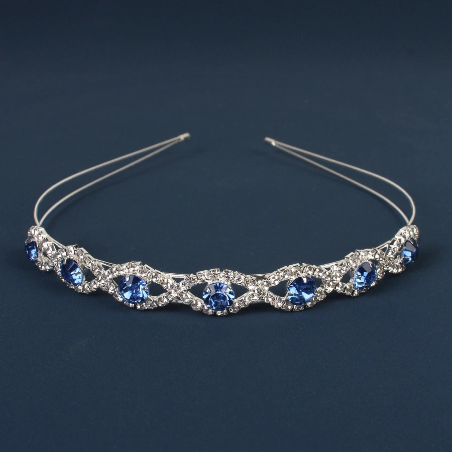 simple style crown flower copper inlay artificial pearls rhinestones hair band 1 piece