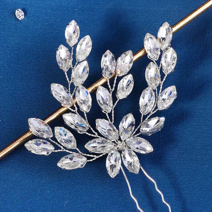 Antique U-shaped Hairpin Hair Accessories Simple Rhinestone Pin Hairpin Photography Portrait High-end Hair Hairpin