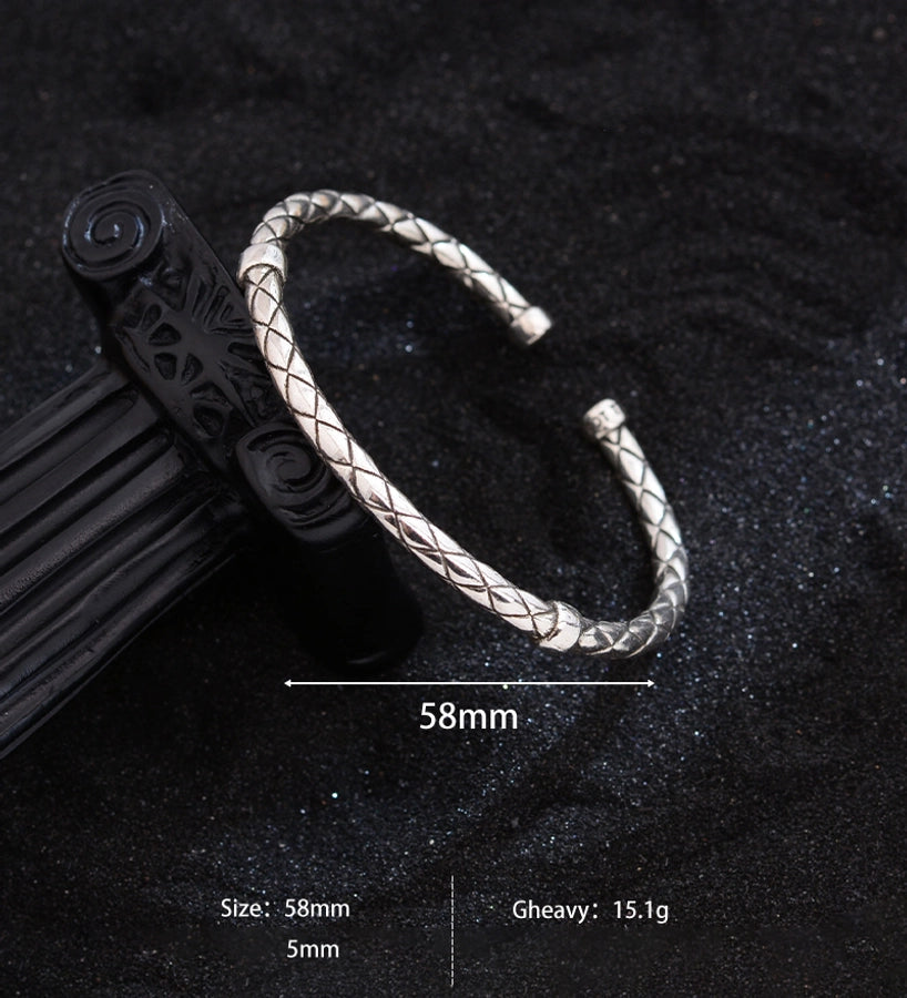 Jewelry Simple Style Solid Color Twist Copper Bangle