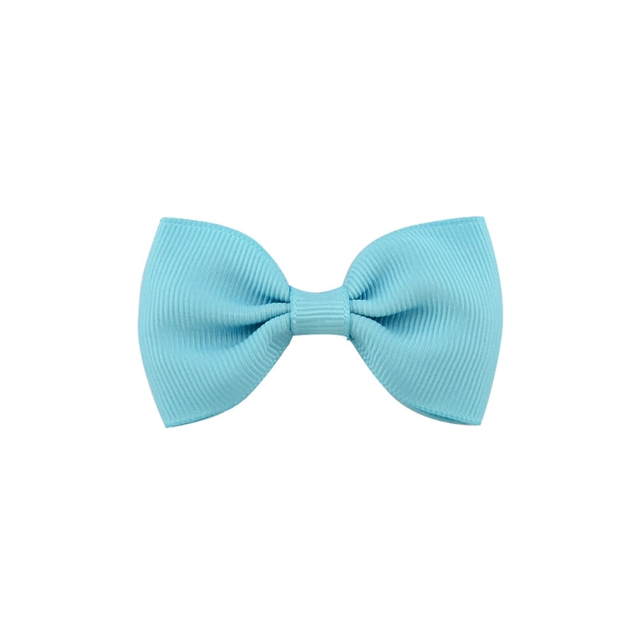 european and american solid color children's bow cute hairpin