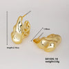 1 Pair Basic Classic Style Geometric Star Heart Shape Irregular CCB K Gold Plated Stud Earrings