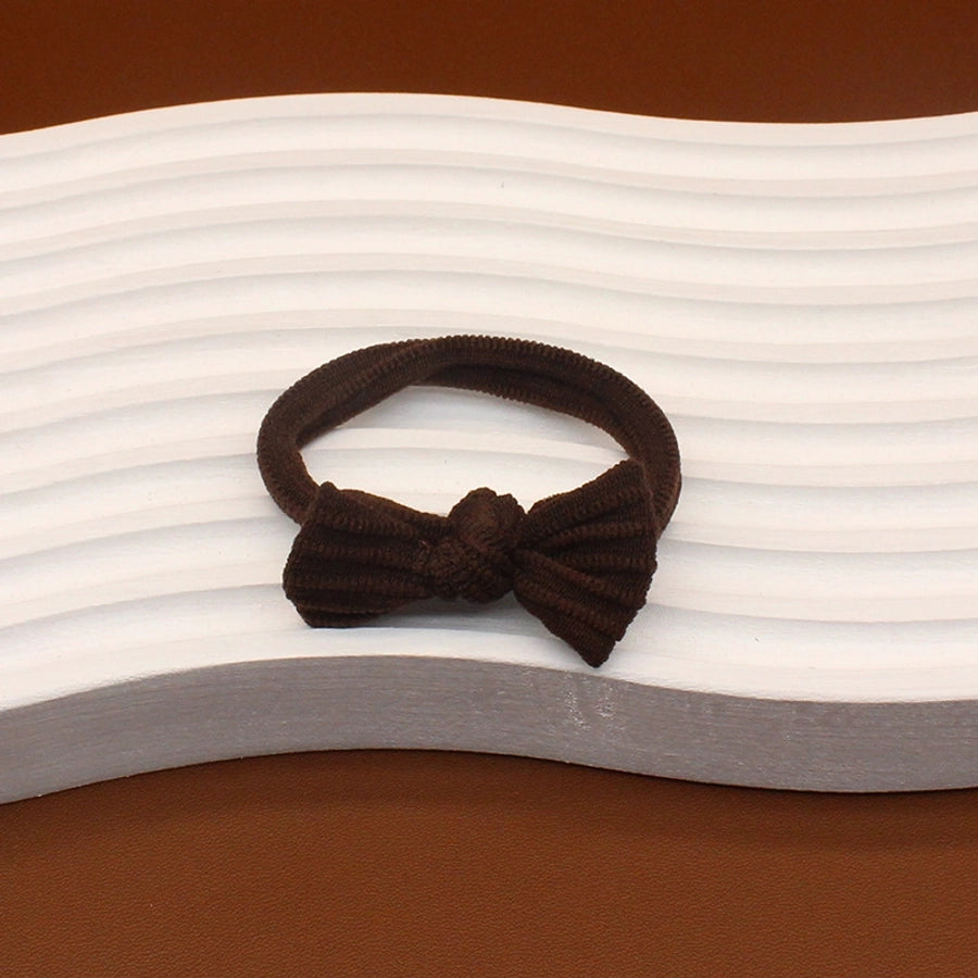 simple style solid color bow knot cloth bowknot hair tie