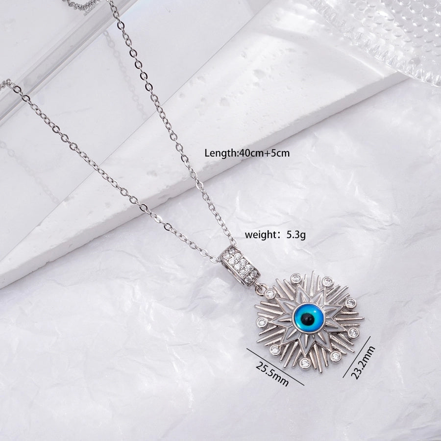 Jewelry Glam Lady Sexy Eye 304 Stainless Steel Copper Pendant Necklace