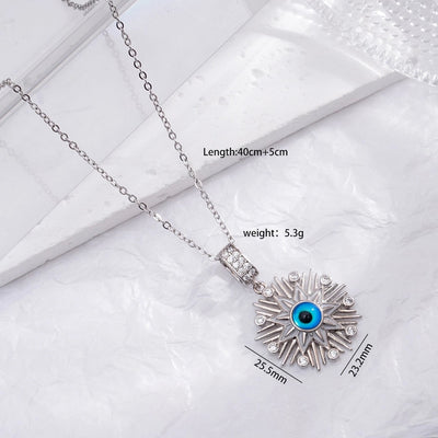 Jewelry Glam Lady Sexy Eye 304 Stainless Steel Copper Pendant Necklace