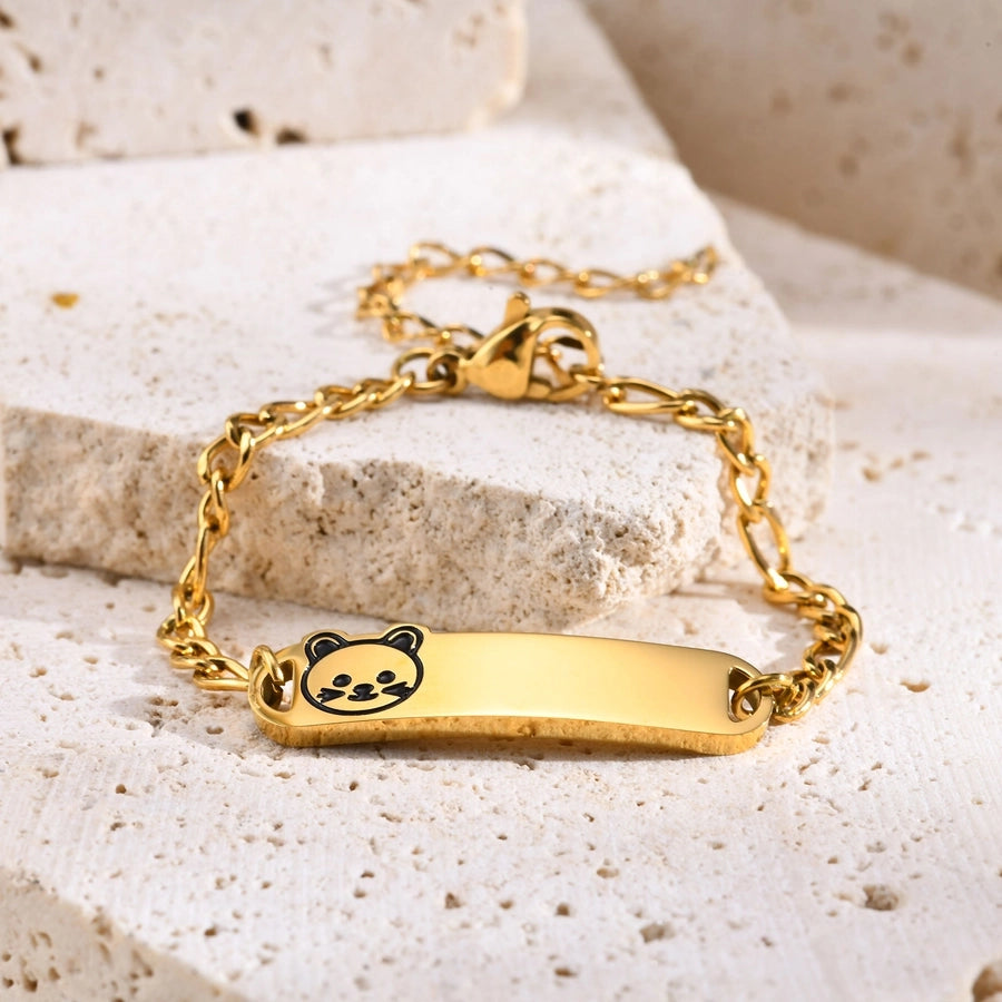 Basic Car Heart Shape Crown 304 Stainless Steel 18K Gold Plated Bracelets In Bulk