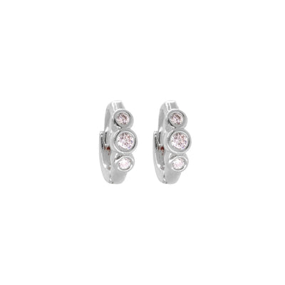 1 Pair Simple Style Geometric Inlay Copper Zircon Gold Plated Ear Studs