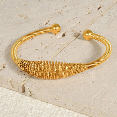 304 Stainless Steel European and American Bracelet Women's Fashion Thread Multi-Layer Popular Surrounding Bracelet 18K Gold Bracelet