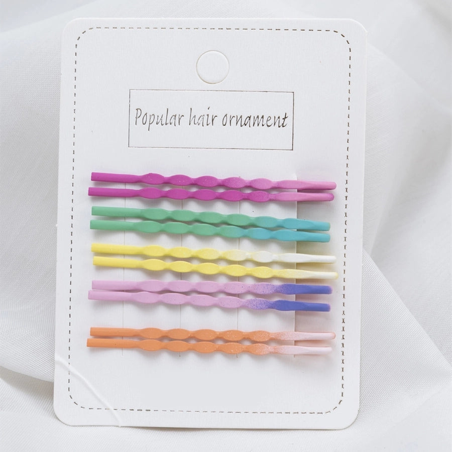 women's simple style solid color metal stoving varnish hair clip