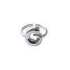 Copper Brass 18K Gold Plated Letter Open Rings