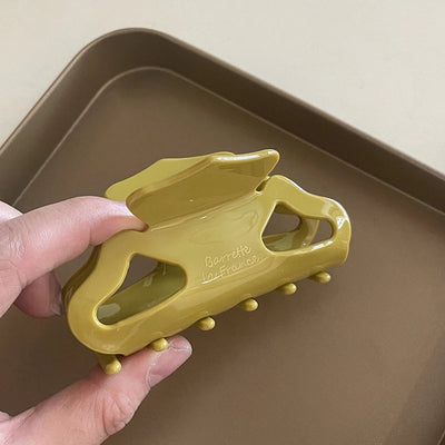 Korea imported France acetic acid grab clip hollow medium hair grab plate hair shark clip hairpin grab clip