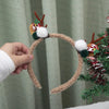 Christmas Fashion Women'S Antlers Flocking Handmade Hair Band