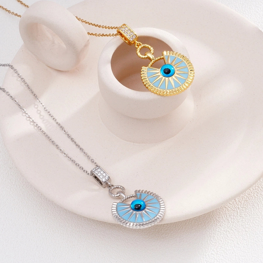 Jewelry Glam Lady Sexy Eye 304 Stainless Steel Copper Pendant Necklace