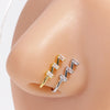 1 Piece Nose Rings & Studs Simple Style Commute Star Moon Copper Hollow Out Artificial Rhinestones Zircon 18K Gold Plated