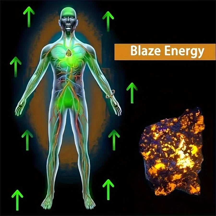 6/8/10mm Flame Stone Bracelet European and American Ins Punk Natural Flame Stone Beaded Bracelet Men and Women Jewelry