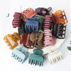 simple style solid color plastic resin hollow out hair claws 1 piece
