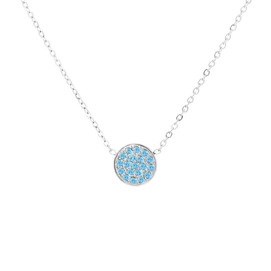 Jewelry IG Style Simple Style Round 304 Stainless Steel Zircon 14K Gold Plated Inlay Necklace