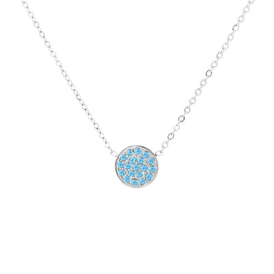 Jewelry IG Style Simple Style Round 304 Stainless Steel Zircon 14K Gold Plated Inlay Necklace