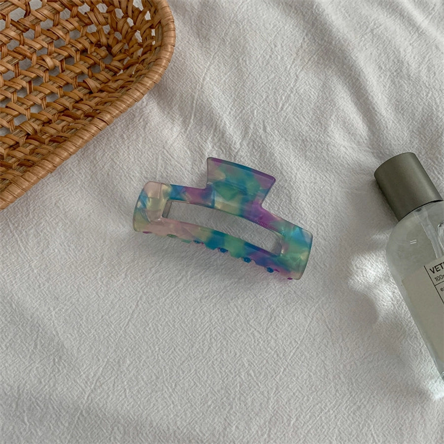 fashion color block acetic acid sheets hair claws 1 piece