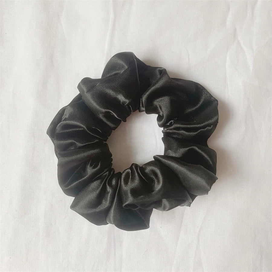 simple style commute solid color cloth handmade pleated hair tie