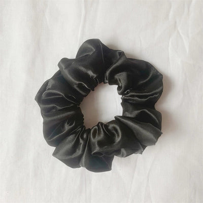simple style commute solid color cloth handmade pleated hair tie