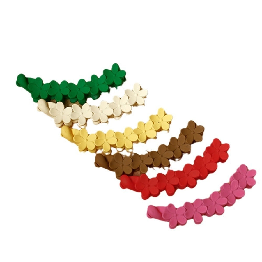 Women's Simple Style Flower Plastic Resin Spray Paint Hair Clip