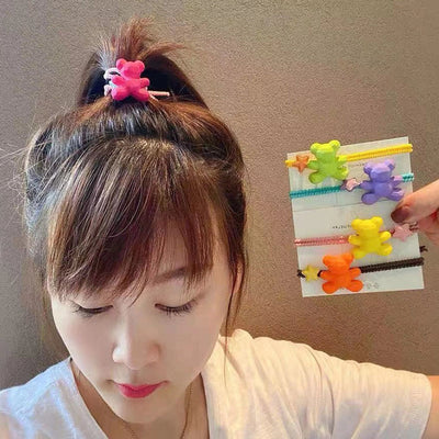 cute star bear arylic hair tie 1 piece