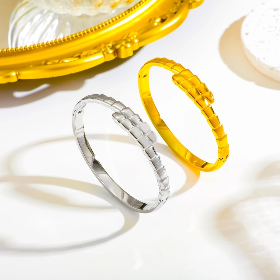 Vintage Style Simple Style Geometric 304 Stainless Steel Bangle In Bulk