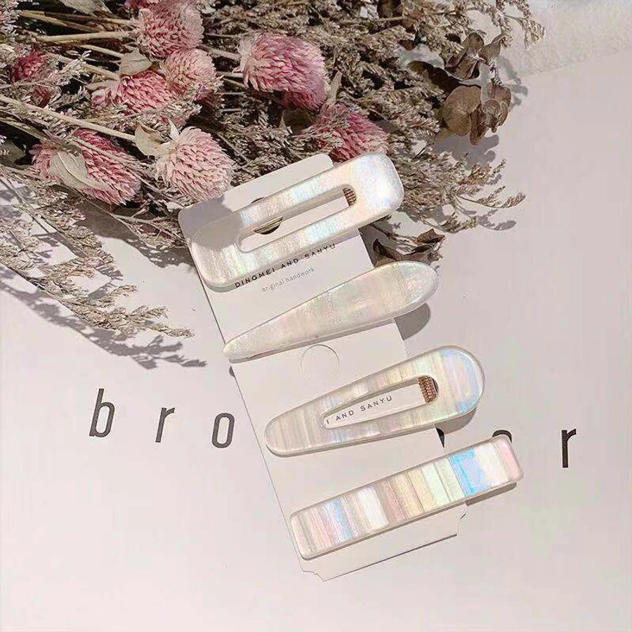 simple style square arylic hair clip