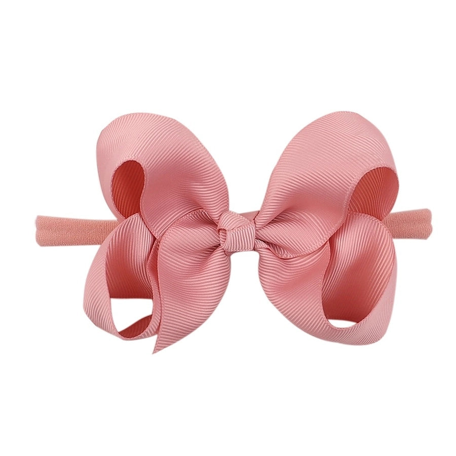 2337 20 color bubble flower headband new children bow nylon hair band  baby hair accessories