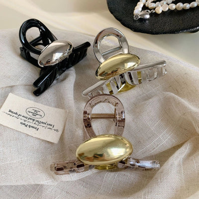 Personalized Metal Hemispherical Grip Ins Popular Barrettes Fashion All-Match Shark Clip Updo Hair Accessories