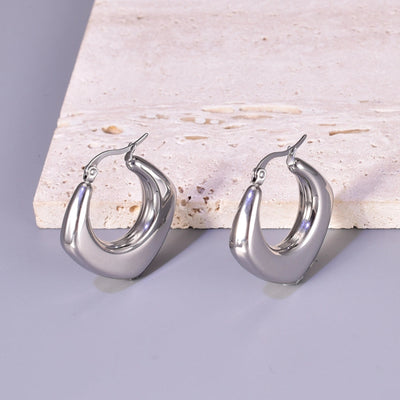 1 Pair Simple Style Geometric 304 Stainless Steel 18K Gold Plated Ear Studs