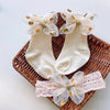 cute sweet flower bow knot ribbon lace sequins handmade hair band