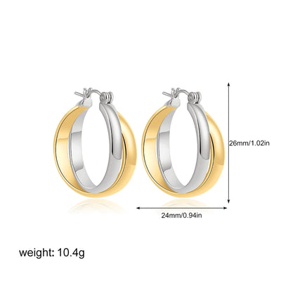 1 Pair Casual Simple Style Circle Copper Hoop Earrings